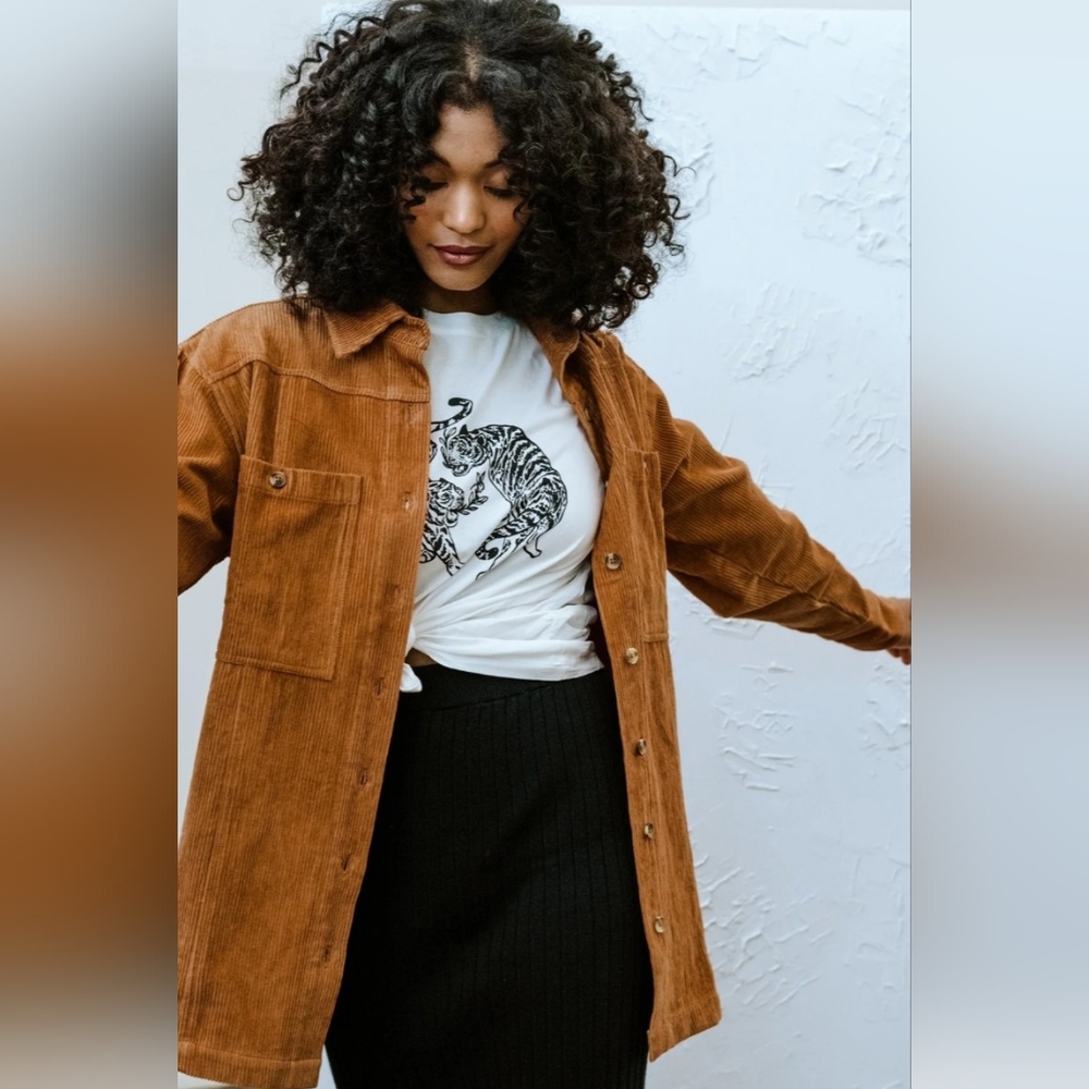 ABLE Clothing NWT Joan Shacket Burnt Sienna XL